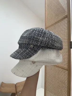 Small fragrance style grain day line octagonal children autumn winter fashion British retro beige duck tongue beret newsboy hat thumbnail