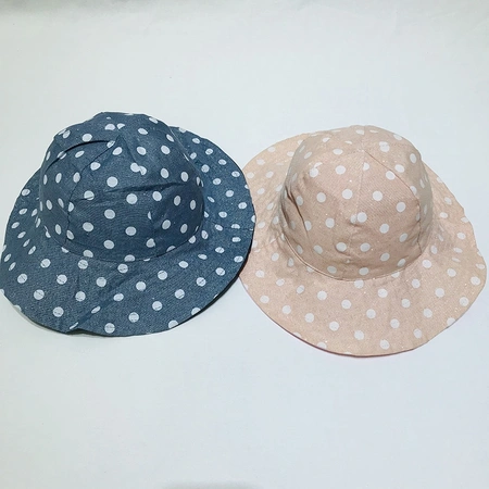 Children's polka-dot basin hat sun hat details Picture