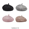 Beret lady spring and autumn Korean web celebrity octagonal hat day art versatile pumpkin hat retro British velvet hat trend full figure