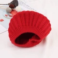 Children's Beret Autumn/winter fashion two-color wool ball baby tide multicolor lovely solid-color knitted hat Application Scenario