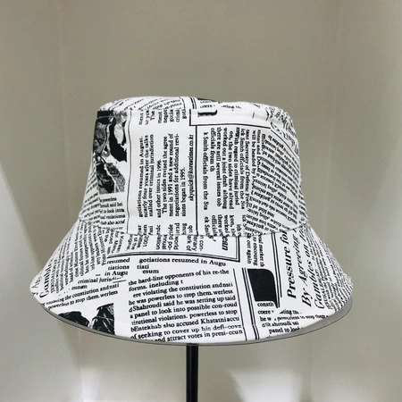 Newspaper basin hat sun hat fisherman hat details Picture